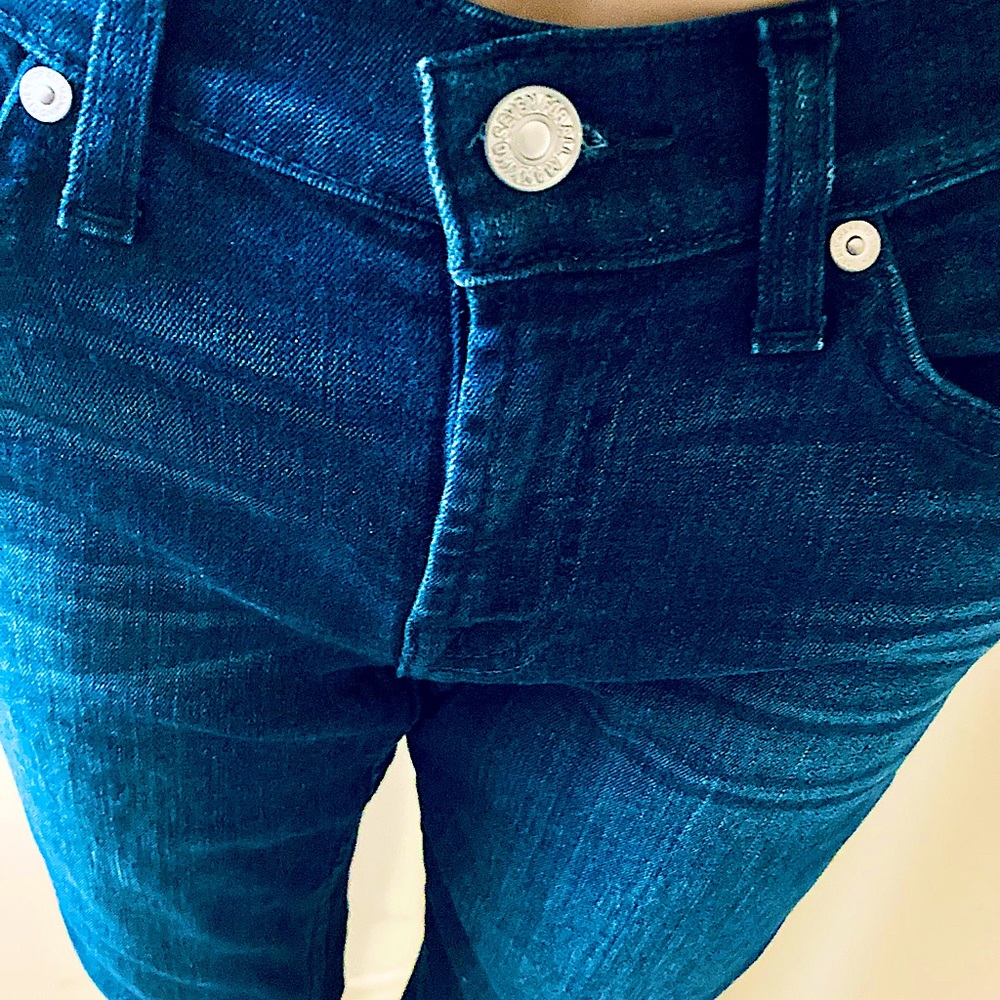 🍄 7 for all Mankind cropped Gwenevere dark indigo jeans 🌻 - Picture 2 of 7